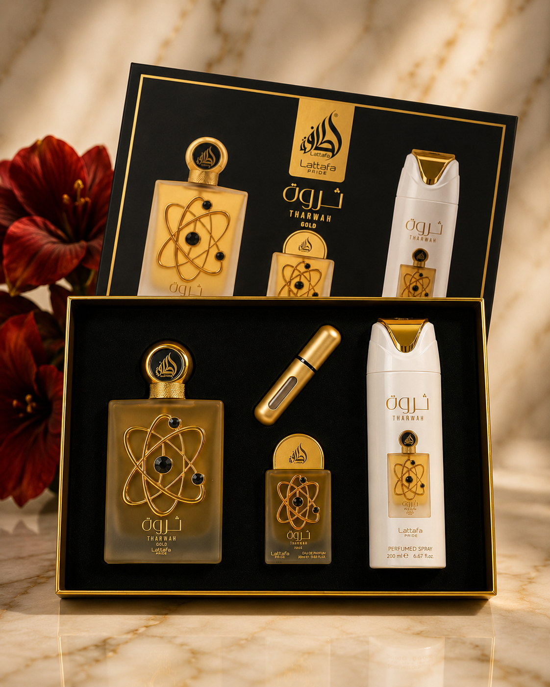 Tharwah Gold Gift Set – Lattafa Pride